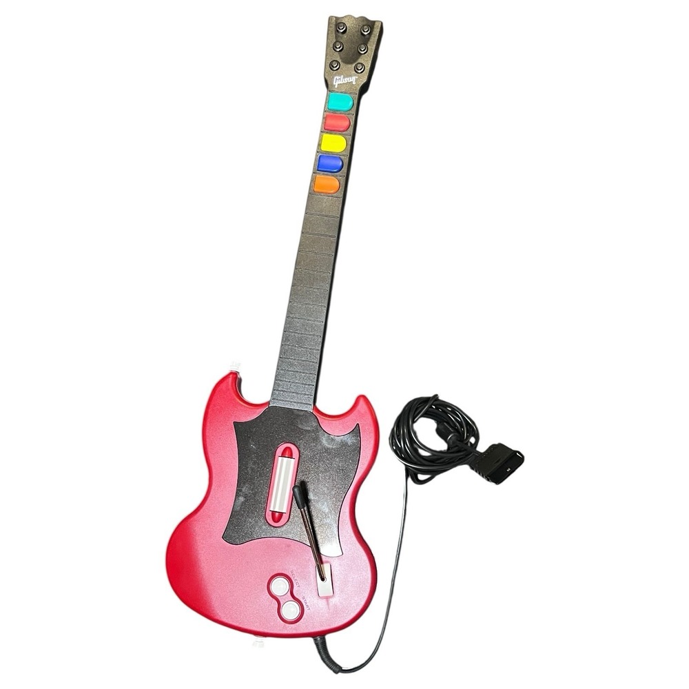Guitar Hero‎ Red Octane SG Wired Controller  Playstation 2 PSLGH Red Plus Game